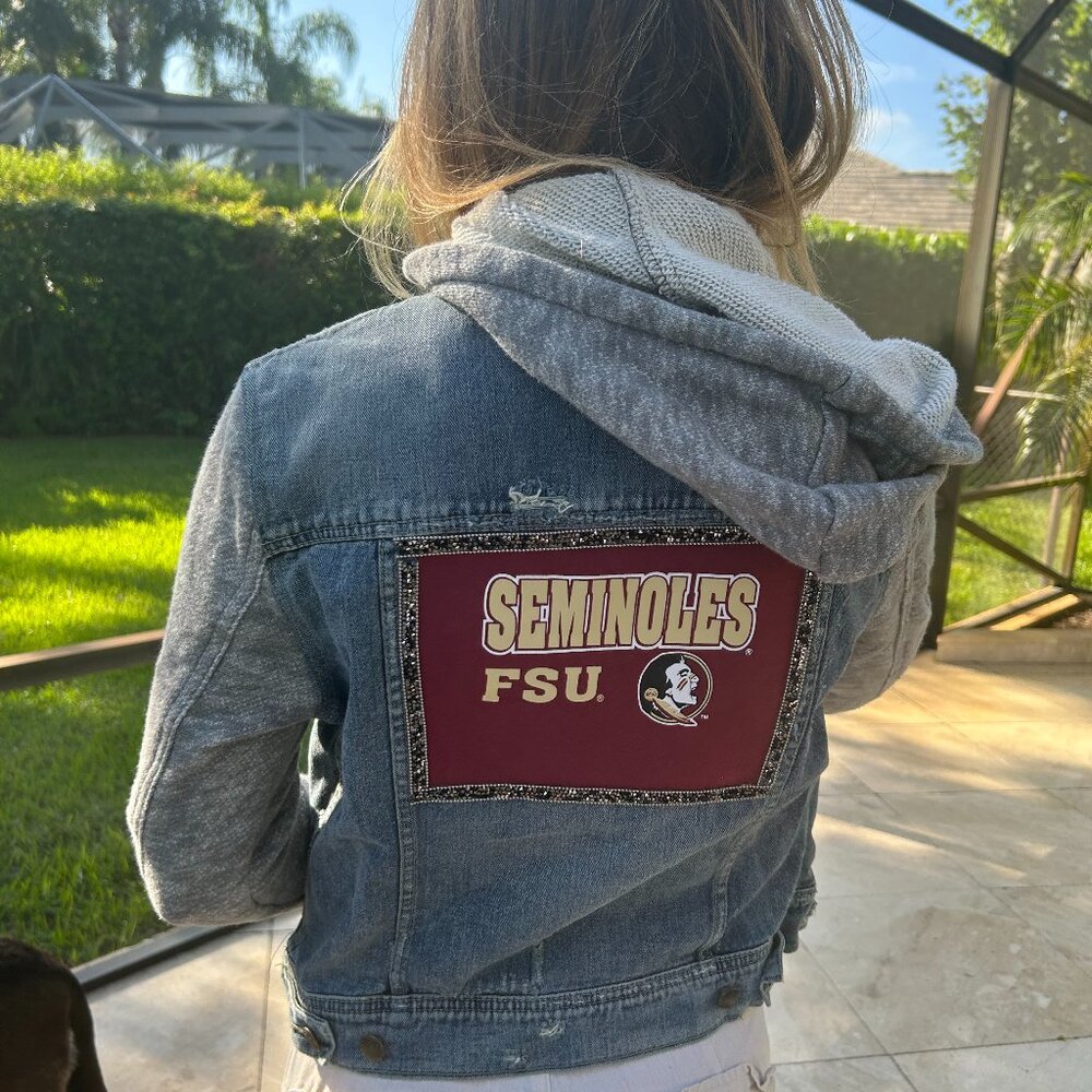 Upscaled32 - Florida State Grey Hoodie Vintage Jacket